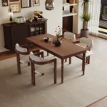 Luxury Modern Dining Room Furniture Solid Wood Easy Clean Full Dining Table and Chair Set for Home or Hotel Use - Image 6