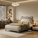Modern Simple Double Queen Bed Light Luxury Leather Queen Bed/king Bed Bedroom Master Bedroom Home Villa - Image 4
