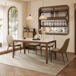 Modern Solid Wood Dining Tables and Chairs for Home or Hotel Versatile Furniture for the Dining Room - Image 3