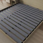 Modern Full Size Storage Bed Frame with Studs Black Box Underneath Wall Style Panel Wood - Image 5