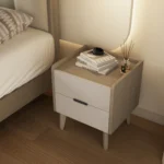 Nordic White Modern Luxury 1.5 M Queen Size Bedroom Set Upholstered Wooden Bed with Luxury Features for Apartment Furniture - Image 3