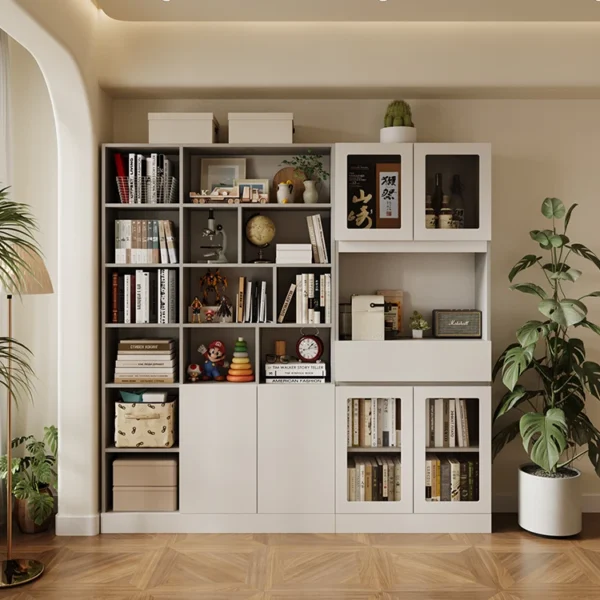 SpaceSaving Corner Cabinet Bedroom Furniture With Bookshelf and Toy Storage for Kids' Rooms