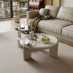 Modern round Wood Panel Coffee Tables Living Room Dining Furniture for Home Use