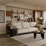 Italian Minimalist Leather Sofa Living Room Simple Modern Guest Designer Shaped Corner Sofa Customizable - Image 2