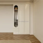 Bedroom Wardrobe Sets Small 2 Door and 3 Door Wardrobe for Small Rooms White Armoire Wardrobe Closet with Hanging Rod - Image 3
