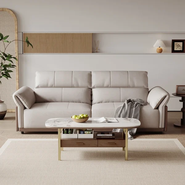 Tea Table Natural Marble Oval Coffee Table Living Room Furniture Nordic Simple Italian Coffee Table