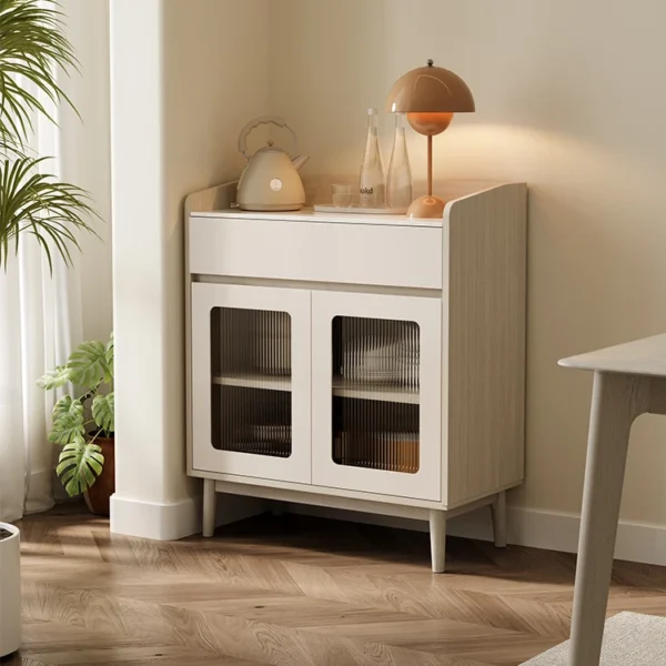 Sideboard Buffet Cabinet Wide Storage Cabinet with Fluted Decorative Doors for Kitchen Living Room Modern Console Table