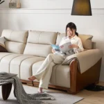 Simple Modern Style Leather High Quality Sofa Couch 3 Seat Popular Home Hotel Restaurant Furniture Living Room Sofas - Image 5