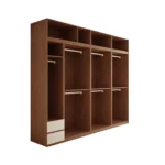 Customized Modern Bedroom Furniture Wooden Melamine Wardrobe Locker for Clothes for Living Room and Hotel Use - Image 3