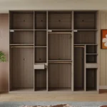 Modern Hotel Room Wardrobe Luxury Girl Mirror Sliding Door Cabinet Storage Wardrobe Closet White Bedroom Wooden - Image 5