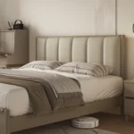 Modern Simple Double White Wooden Large Bed Frame with Storage Queen and King Size for Hotel Bedroom Furniture Solid Wood Bed - Image 4