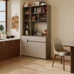 VIC Large Capacity Nordic Modern Corner Wooden Storage Cabinet for Home Furniture Living Room Use - Image 4