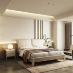 Modern Nordic 1.8 Meter Wedding Bed Genuine Leather Double Bed with Solid Wood Style Soft Style Bed