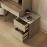 Jiageyi Home Furnishing Dressing Table with Light. LED Mirror. Makeup Table Set. Wooden Dressing Table with Drawers Family - Image 3