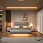 Modern MDF Bed in King and Queen Sizes High Quality for Home and Hotel Use Factory Wholesale Wood Panel Style - Image 5