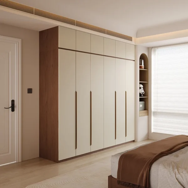 Customized Modern Melamine Wardrobe for Bedroom Solid Wooden Closet TV Stand Practical Clothing Storage Design for Living Room