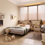 Durable Full Solid Wood Kids Bed Bedroom Furniture for Boys and Girls for Apartment & Bathroom Use