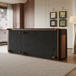 Modern Comfortable Black Leather Sectional Sofa Set Modular Living Room Furniture for Hotels - Image 6