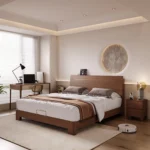 Solid Wood Modern Luxury Full-Size Bed Set king Size Bed Style Full Size Double Wooden Beds for Bedroom
