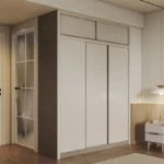 Jiageyi Modern Bedroom Customized  Small 3 Door Wardrobes Bedroom Closet Designs  Solid Wood Storage Clothing Almirah Wardrobe - Image 3