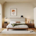 Modern Nordic Design Solid Wood Bed with Log Color - Image 6