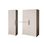 Chinese Wood Styles Wardrobe Portable for Home Furniture Assembled Wood Small Two Doors Wardrobe Prices - Image 2