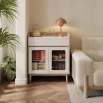 Sideboard Buffet Cabinet Wide Storage Cabinet with Fluted Decorative Doors for Kitchen Living Room Modern Console Table - Image 3