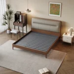 Hot Selling High Quality Modern Bedroom Furniture Queen Bed High-End Simple Wedding Bed King Size Soft Wooden Frame Wholesale - Image 4