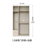 Bedroom Wardrobe Sets Small 2 Door and 3 Door Wardrobe for Small Rooms White Armoire Wardrobe Closet with Hanging Rod - Image 5