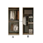 Bedroom Single and Double Door Simple Clothing  Wardrobe Cabinet Cheap 2 Door Closet Wardrobe with Drawers