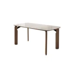 Nordic Industrial Style Solid Wood Dining Table Rectangular Stainless Woofen Feet Large Board Desk Home Simple Modern Desk - Image 5