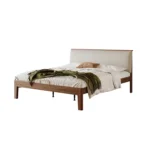 Modern Nordic Design Solid Wood Bed with Log Color - Image 2