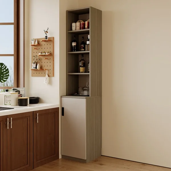 VIC Large Capacity Nordic Modern Corner Wooden Storage Cabinet for Home Furniture Living Room Use