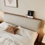 Luxury Bedroom Furniture Customized Bed Frame Queen Bed Oak King Size Headboard Wooden Beds - Image 3