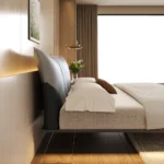 Custom Made Luxury Hotel Bed Frame Complete Bedroom Sets Modern Wood Panel Furnitures for Hotels king Size Bed - Image 4