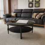 Modern Vintage Rustic Brown Living Room Furniture Wooden Coffee Table with Storage Shelf Panel Style - Image 5