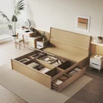 Italian Design Solid Wood Bed Frame Bedroom Soft King Size Queen Size Beds