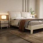 Genuine Leather King & Queen Size Double Bed Frame with Upholstered Headboard Soft Style Bedroom Set Furniture - Image 6