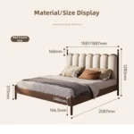 Modern Soft Bed Hot Sale Easy Assembly Factory Price Leather Plywood Bed No Reviews yet - Image 5