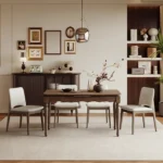 Luxury Classic Travertine Dining Room Furniture Wood Dining Table Dining Villa Hotel Handmade Can Be Customized - Image 3