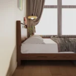 Bedding Set Hotel Bed Frame Kids' Beds Bedroom Sets Modern king Size Walnut Wood Panel Furnitures Solid Wooden Bed Furniture - Image 5