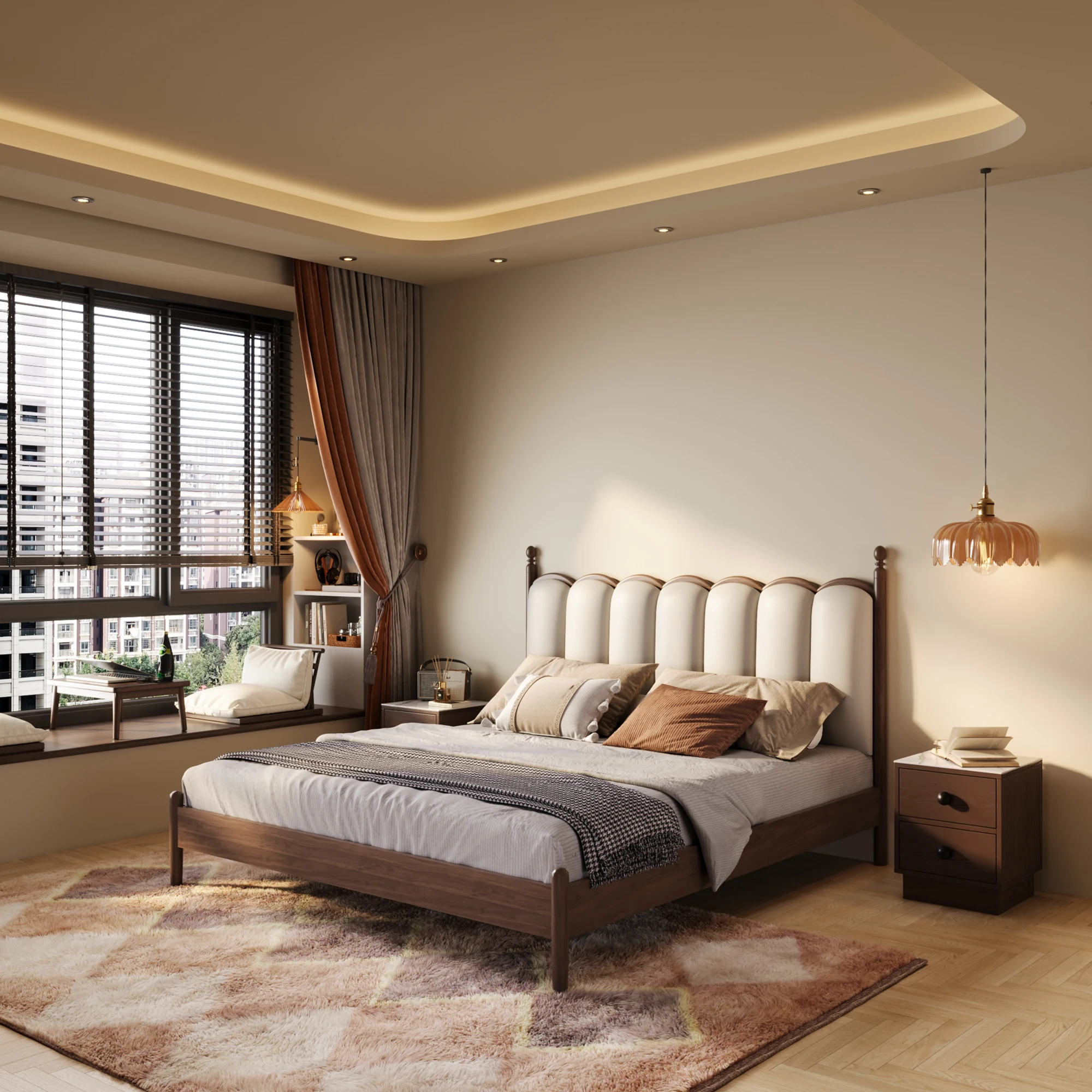 H5939b8b595be4b18ba9703fb2a2205e8y.webp Modern Style Small Double and Queen Size Bed and Mattress Sets with Included Headboard Soft Reclining and Convertible Design - Image 1