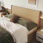 Italian Design Solid Wood Bed Frame Bedroom Soft King Size Queen Size Beds - Image 6