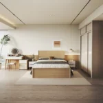 Modern Minimalist Bedframe Natural Color Durable 170121 Hotel Villa Wooden Furniture Solid Teak Mahogany Suar Wood Bed Furniture - Image 3