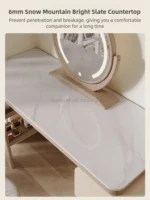 Bedroom Wooden Vanity Makeup Table Set Corner Vanity Desk Without Mirror Small White Dressing Table - Image 4