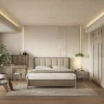 Nordic White Modern Luxury 1.5 M Queen Size Bedroom Set Upholstered Wooden Bed with Luxury Features for Apartment Furniture - Image 4