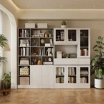 Modern Minimalist Storage Floor Bookshelf Rack Living Room Display Partition Bookcase Office Multi-layer Assembled Cabinet