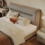 Home and Hotel General Microfiber Leather Double Soft Bed Luxury Leather king Size Bed - Image 4