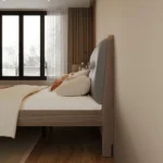Modern Simple Design Hotel Bedroom Furniture Wholesale Price Solid Wood Frame Wooden Beds - Image 4