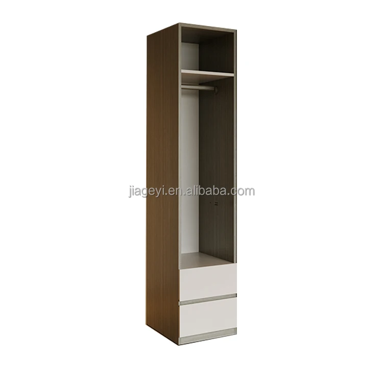 H67fb78c3e280451dbdf46f7d38adc588J.webp Modern Cheap Bedroom Wardrobe Cabinets Furniture Small Room Wood Modular Single Wardrobe Without Handle Design - Image 1
